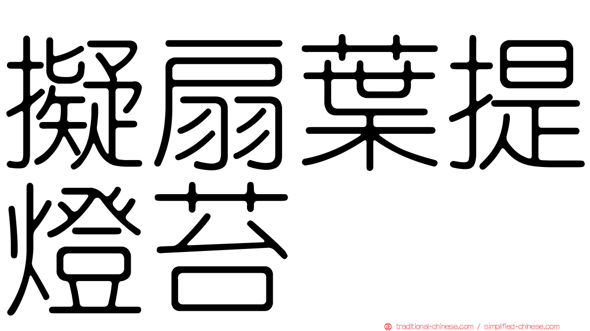 擬扇葉提燈苔