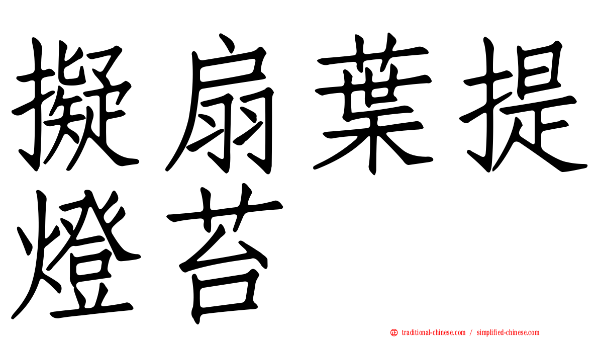 擬扇葉提燈苔