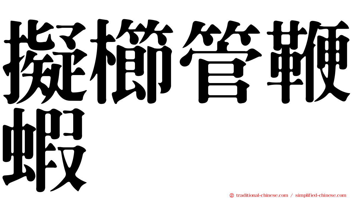 擬櫛管鞭蝦