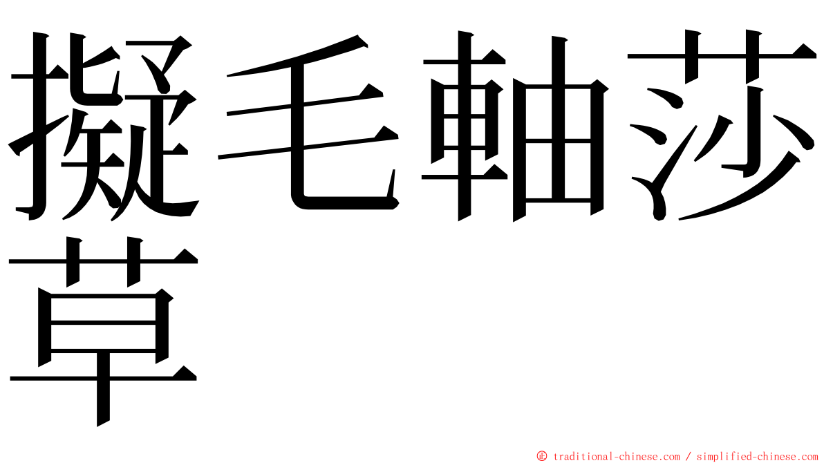 擬毛軸莎草 ming font