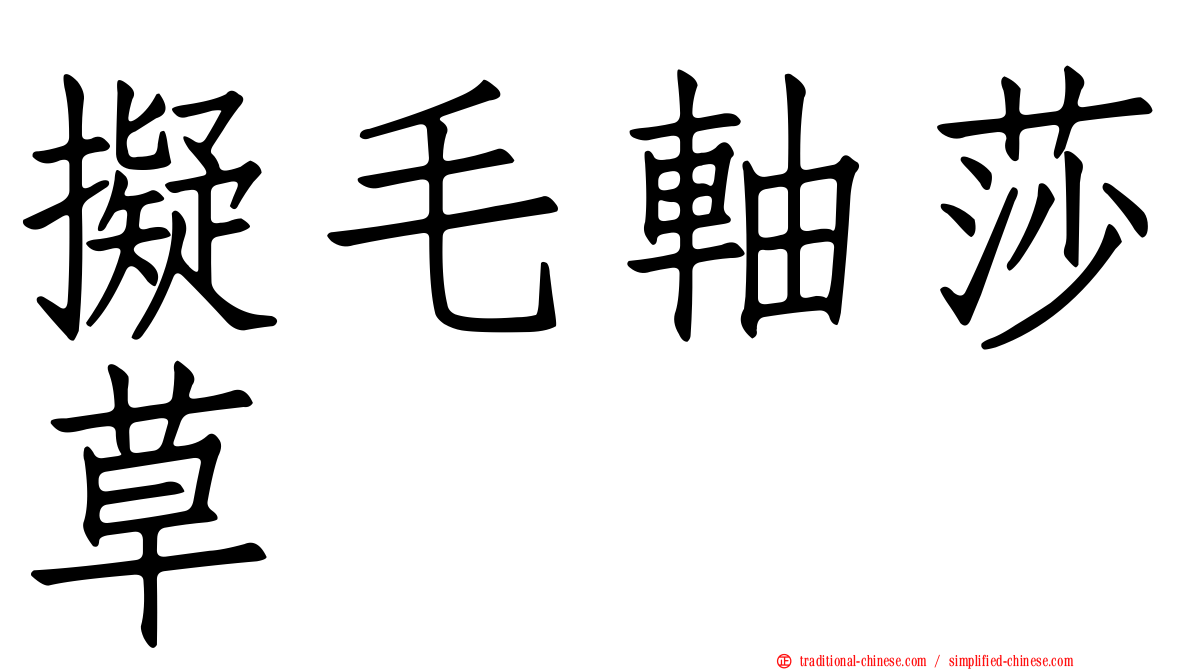 擬毛軸莎草