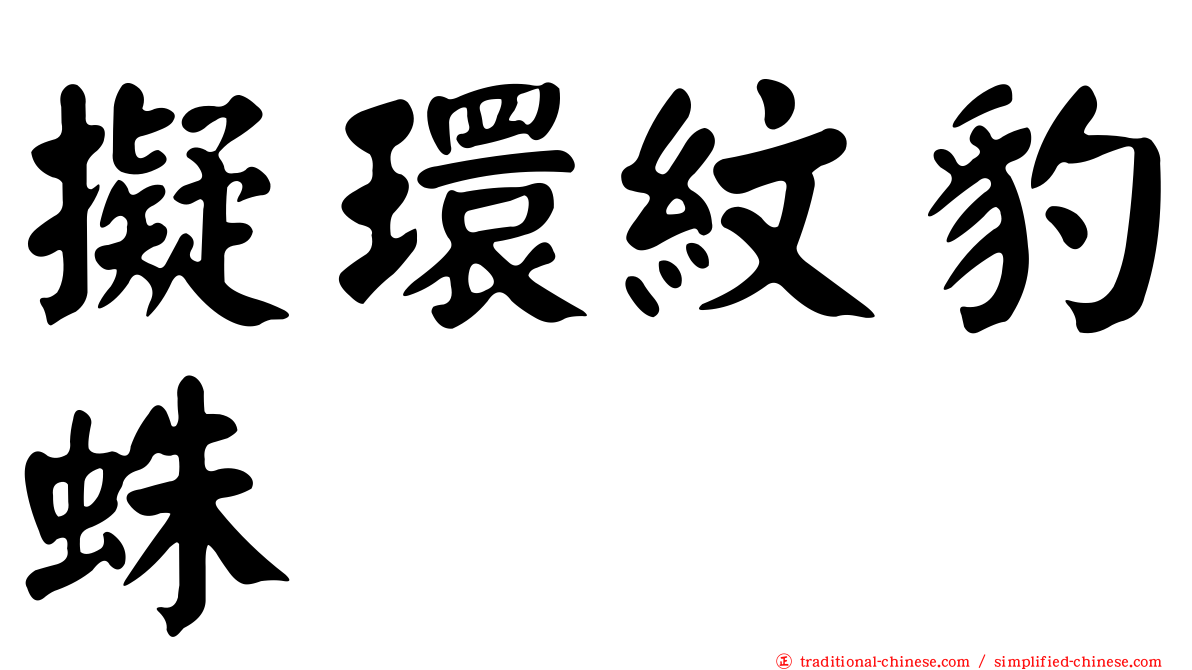 擬環紋豹蛛