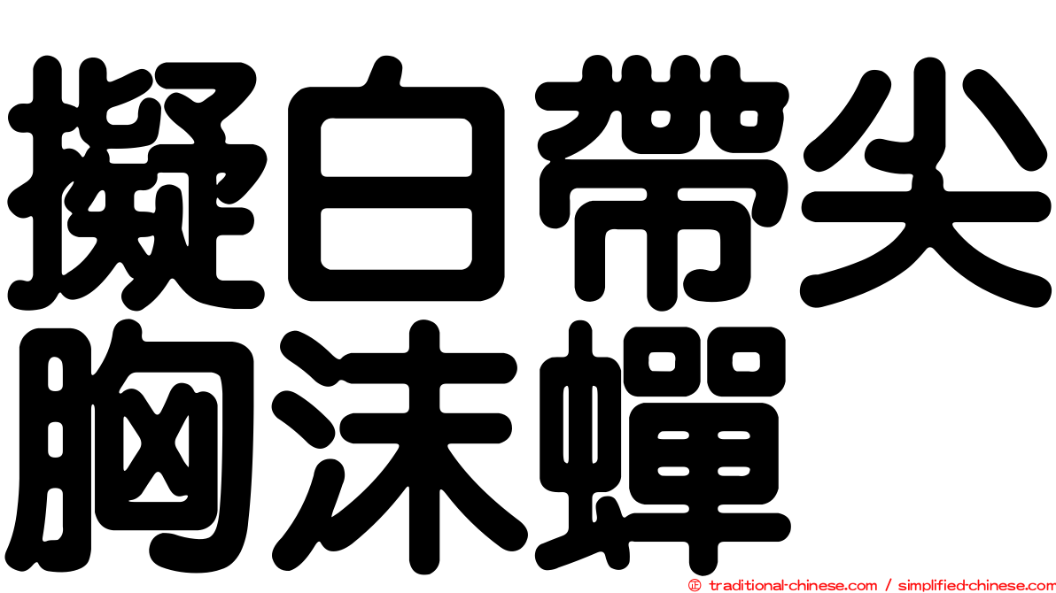 擬白帶尖胸沫蟬