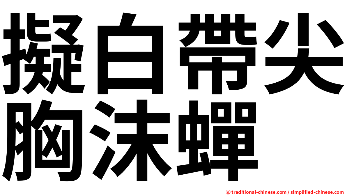 擬白帶尖胸沫蟬