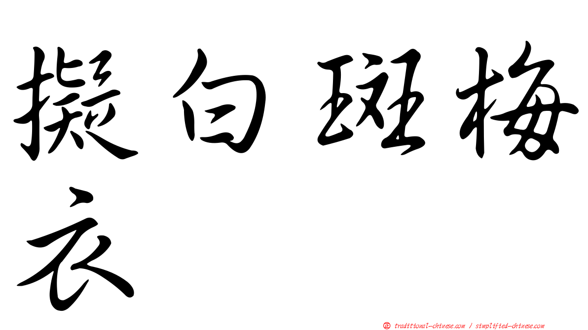 擬白斑梅衣