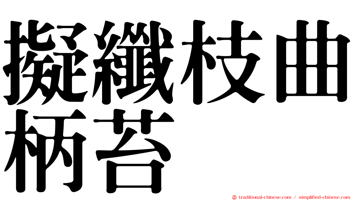 擬纖枝曲柄苔