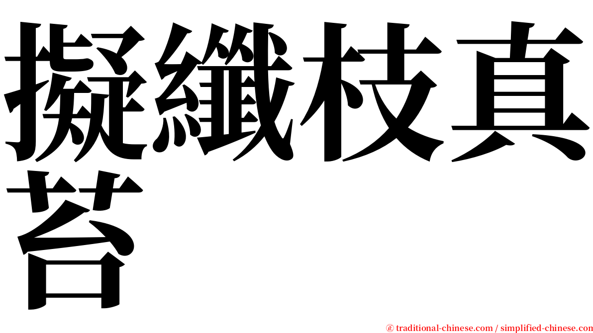 擬纖枝真苔 serif font