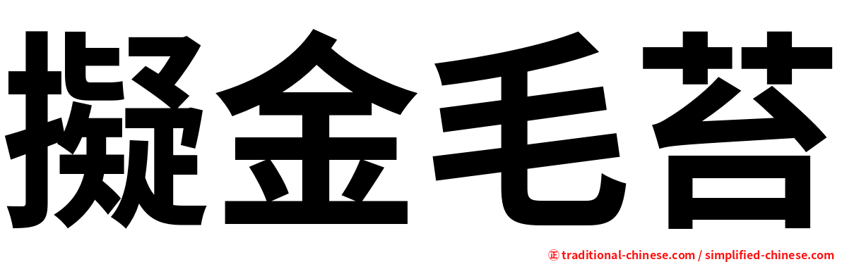 擬金毛苔