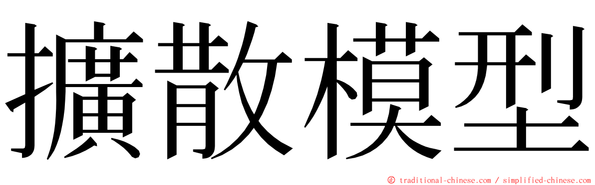 擴散模型 ming font