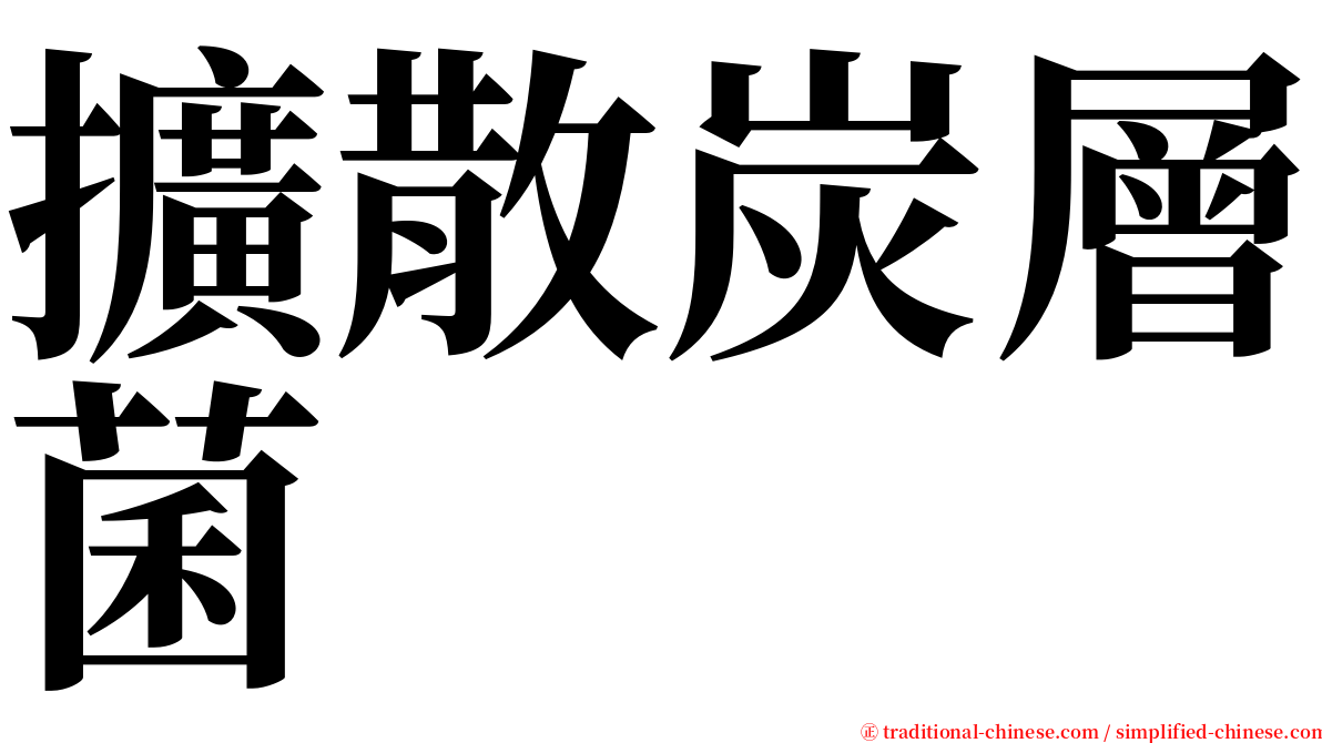 擴散炭層菌 serif font
