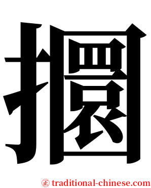 攌 serif font