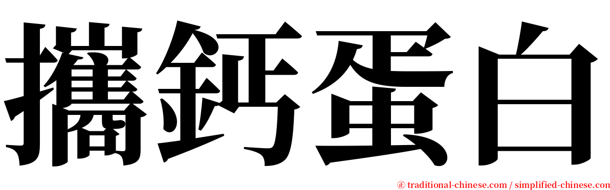 攜鈣蛋白 serif font