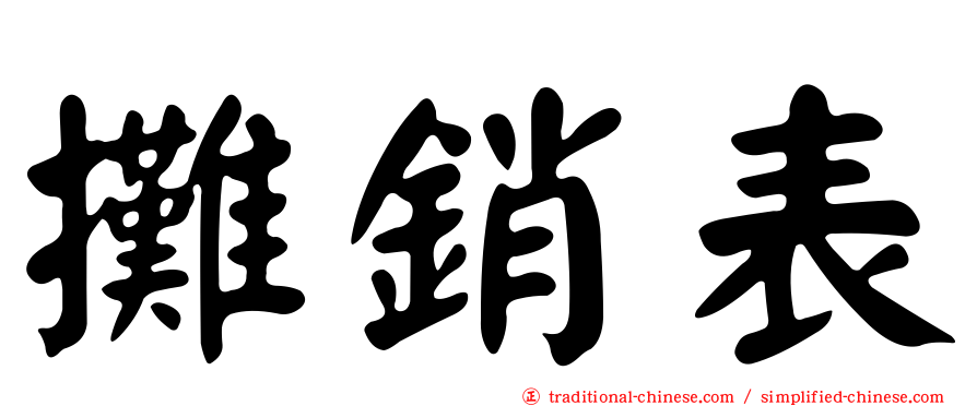 攤銷表