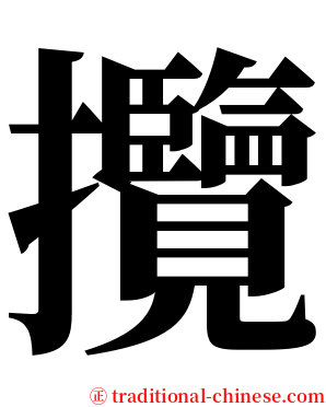 攬 serif font