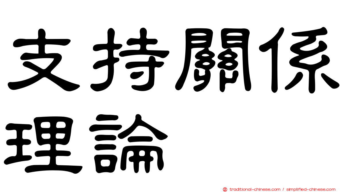 支持關係理論
