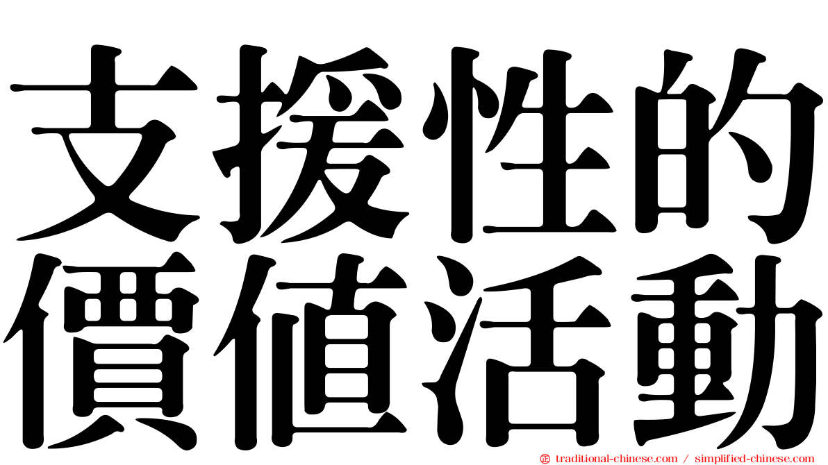 支援性的價值活動