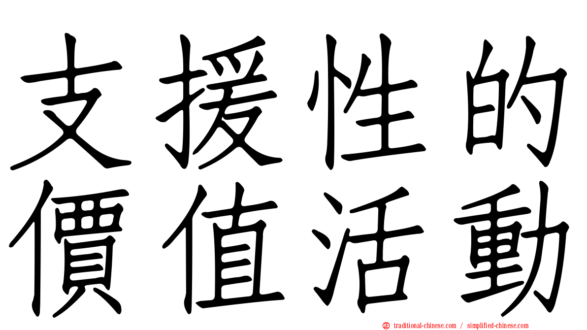 支援性的價值活動