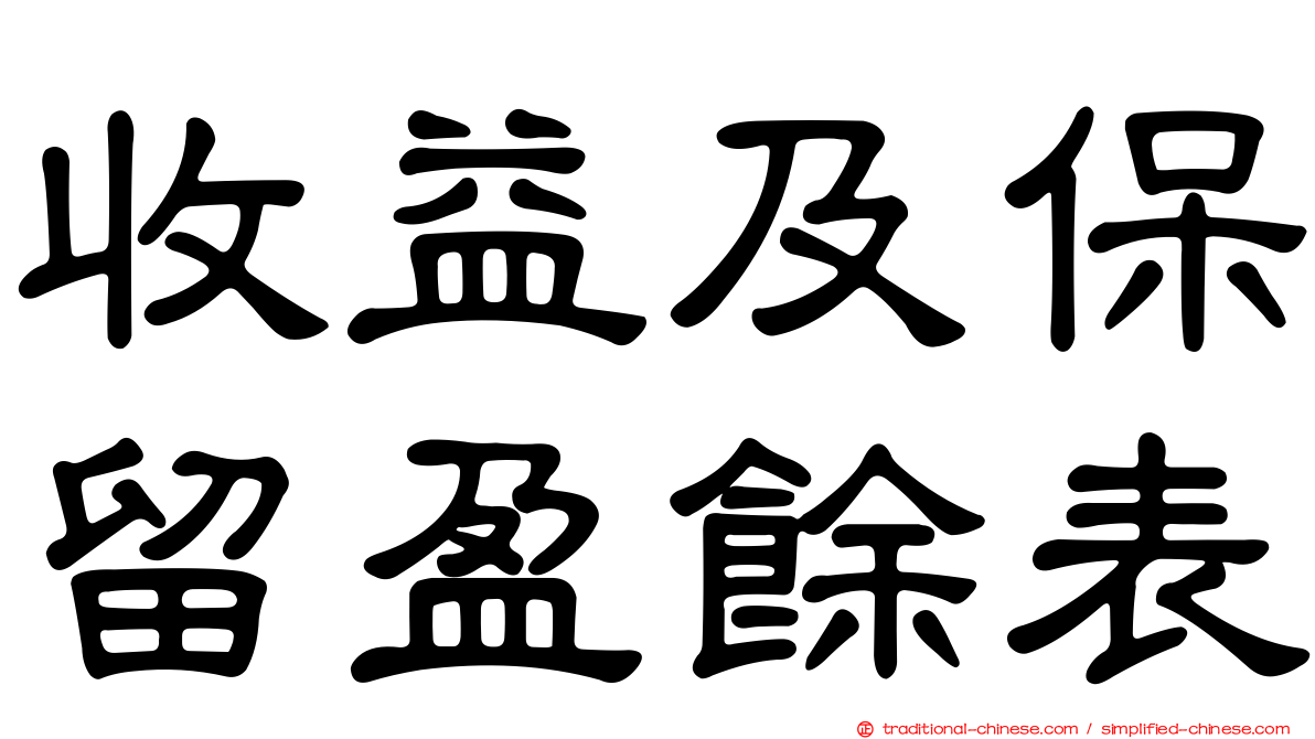 收益及保留盈餘表