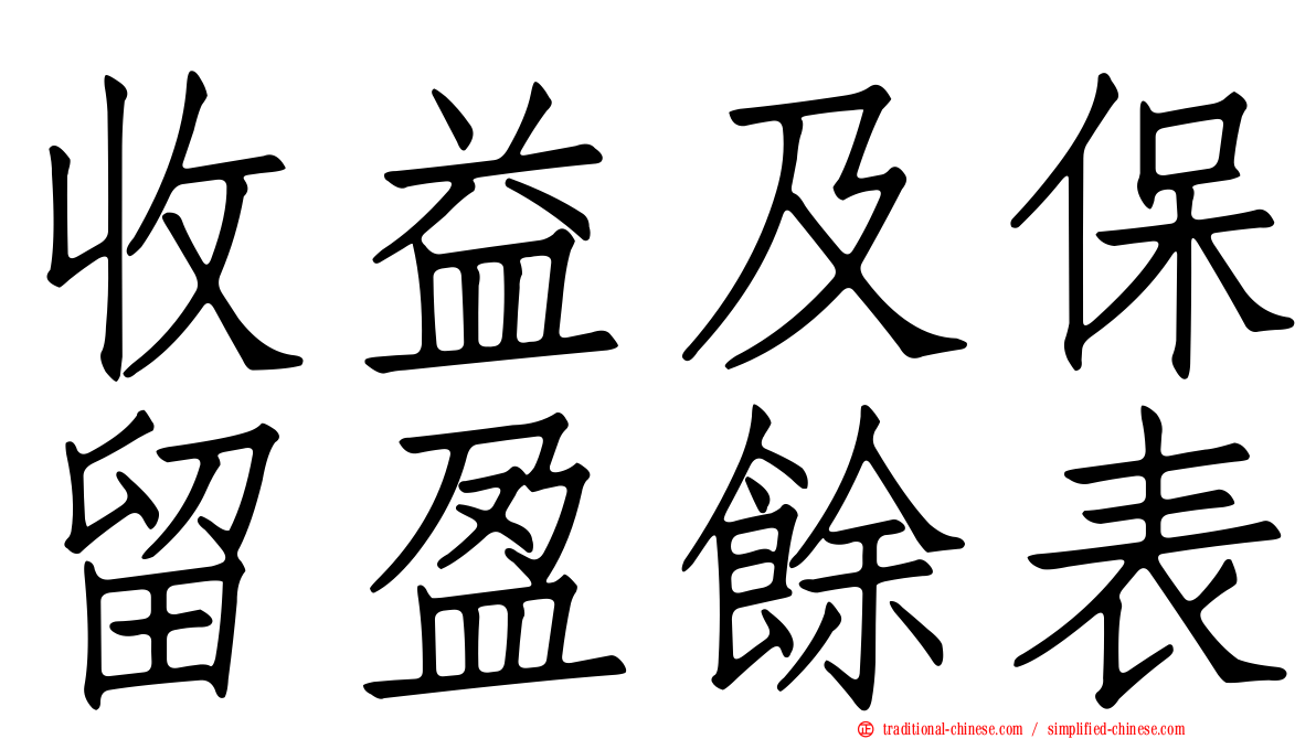 收益及保留盈餘表
