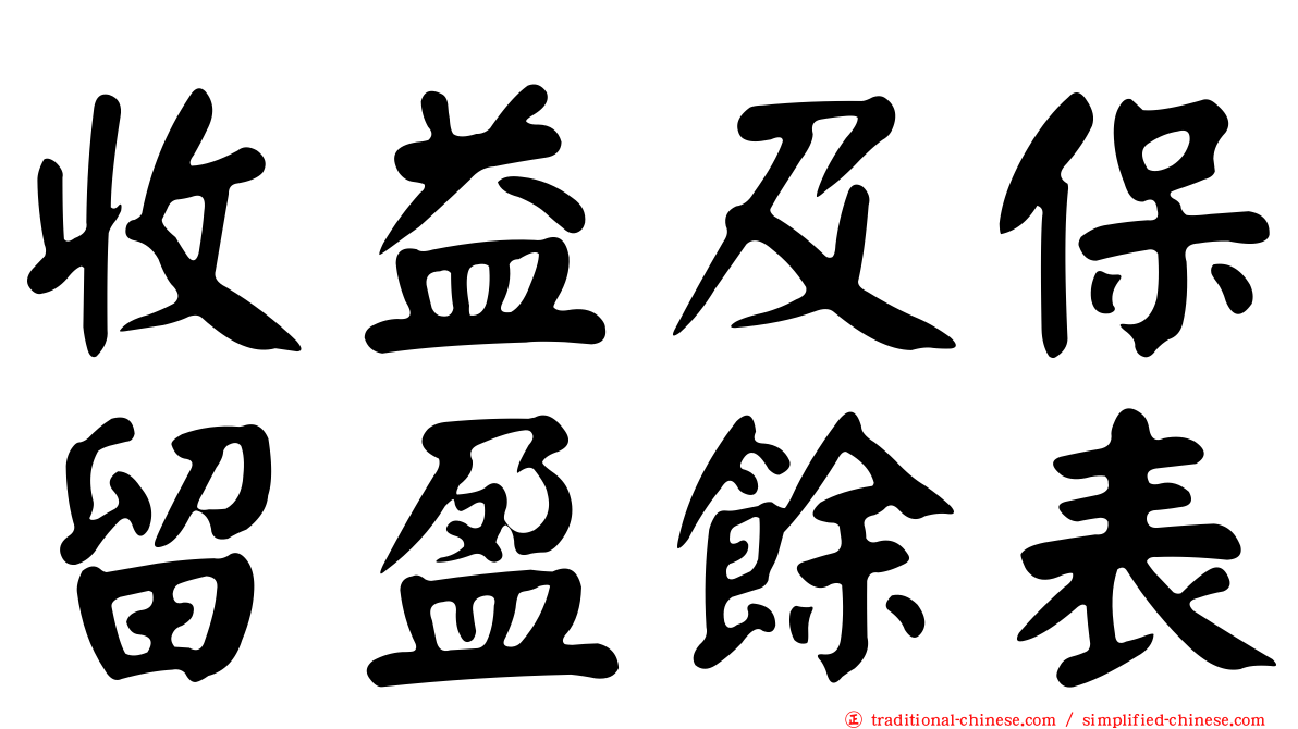 收益及保留盈餘表