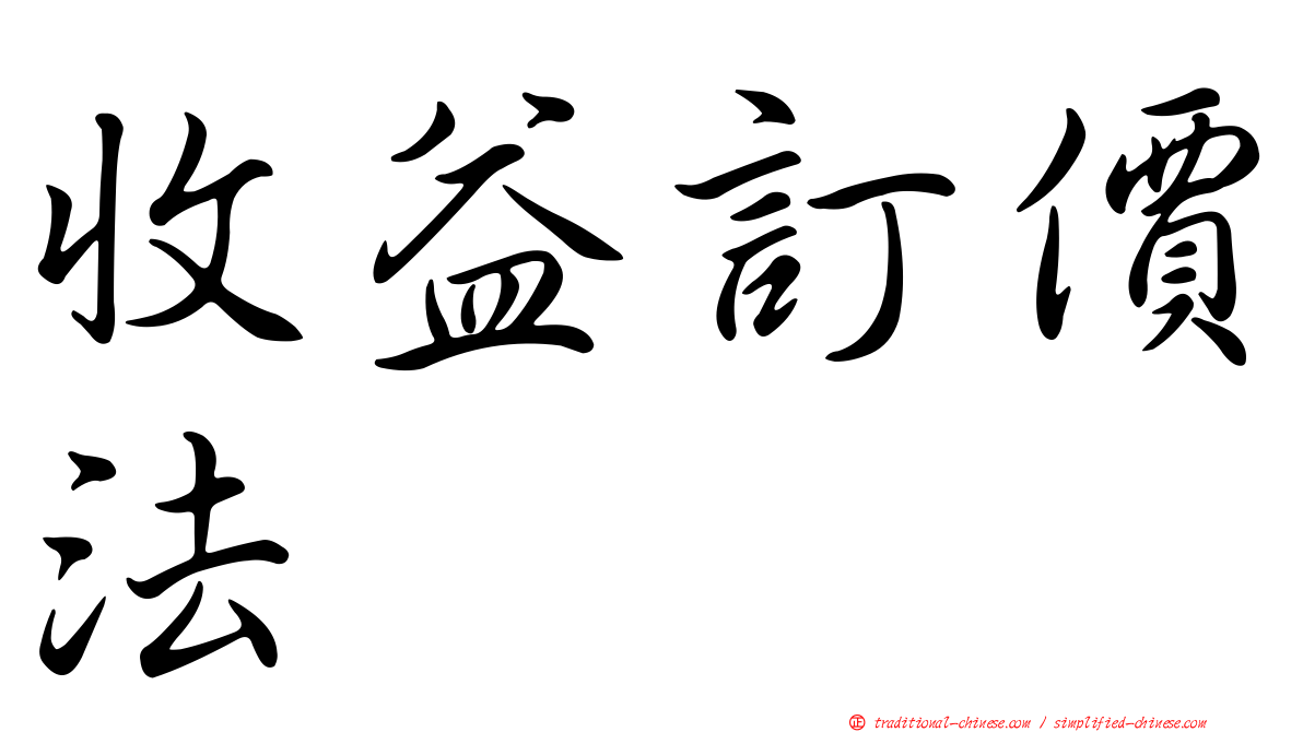 收益訂價法