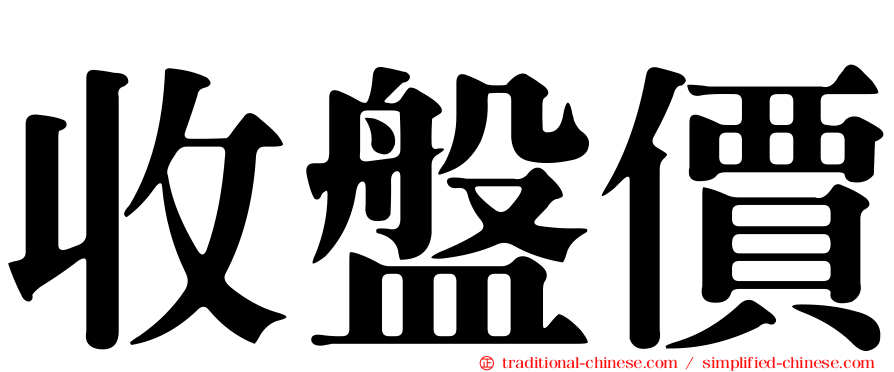 收盤價