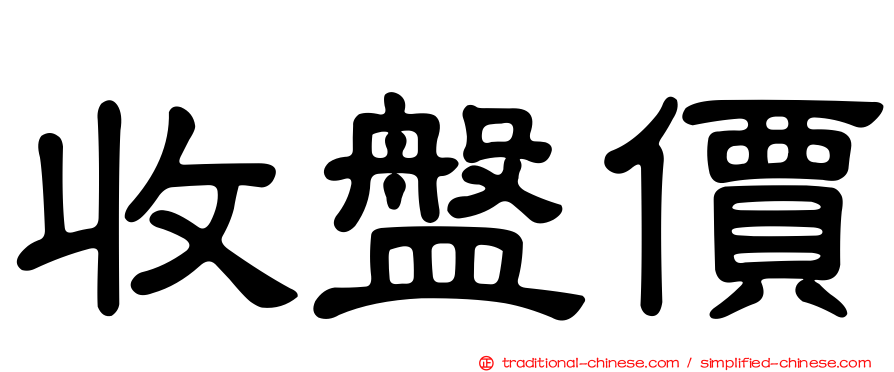 收盤價