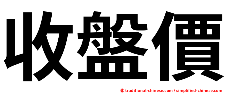 收盤價