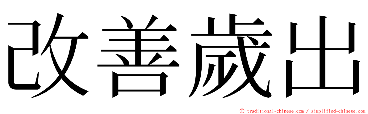 改善歲出 ming font