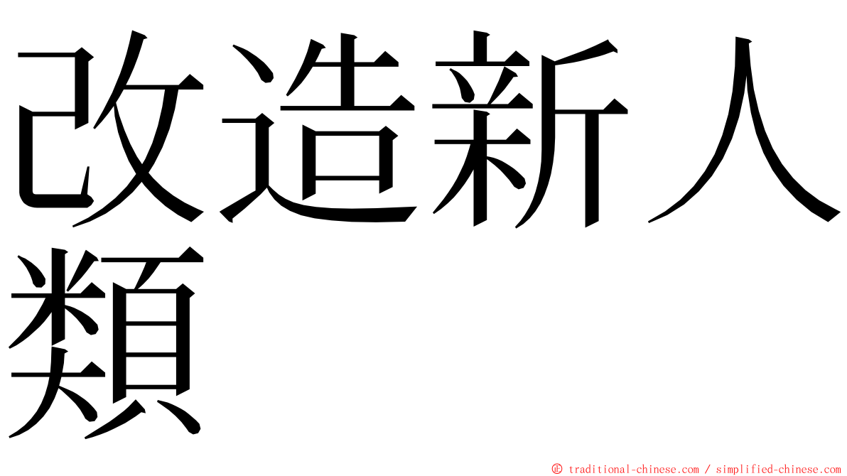 改造新人類 ming font