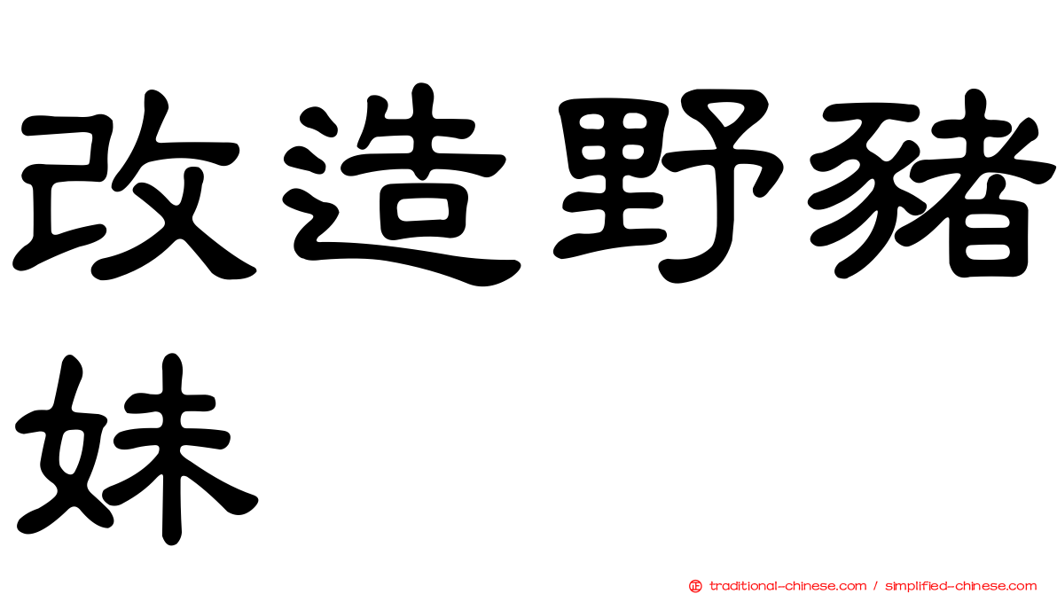 改造野豬妹