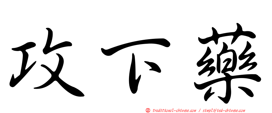 攻下藥