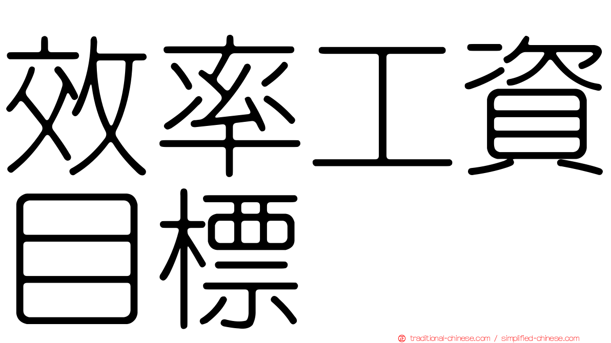 效率工資目標