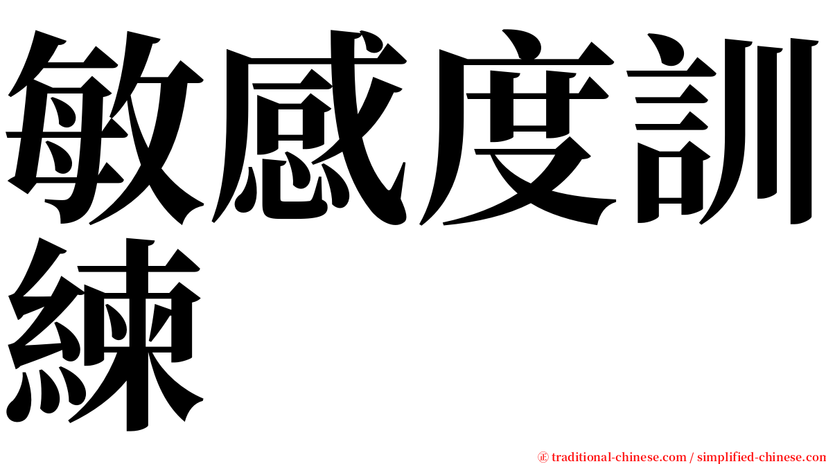 敏感度訓練 serif font