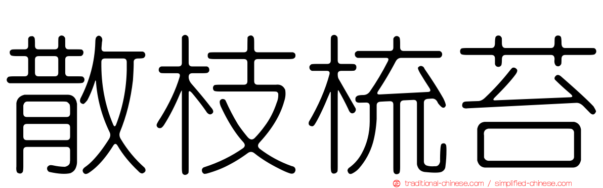 散枝梳苔