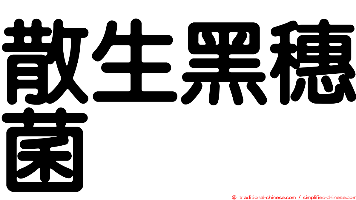 散生黑穗菌