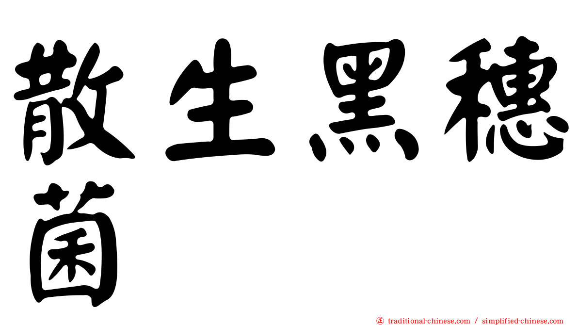 散生黑穗菌