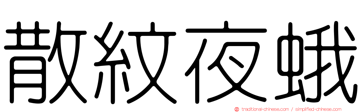散紋夜蛾