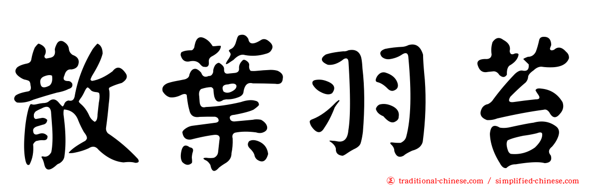 散葉羽苔
