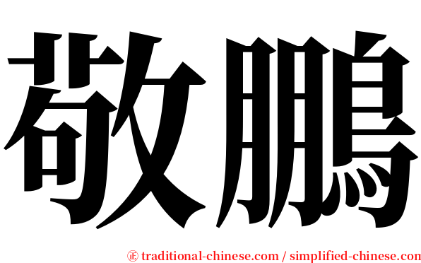 敬鵬 serif font