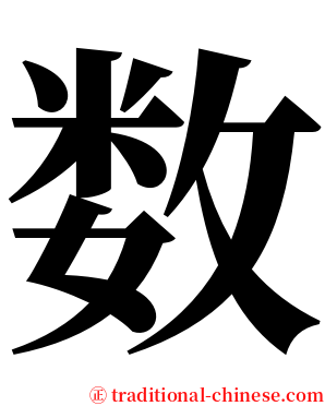 数 serif font