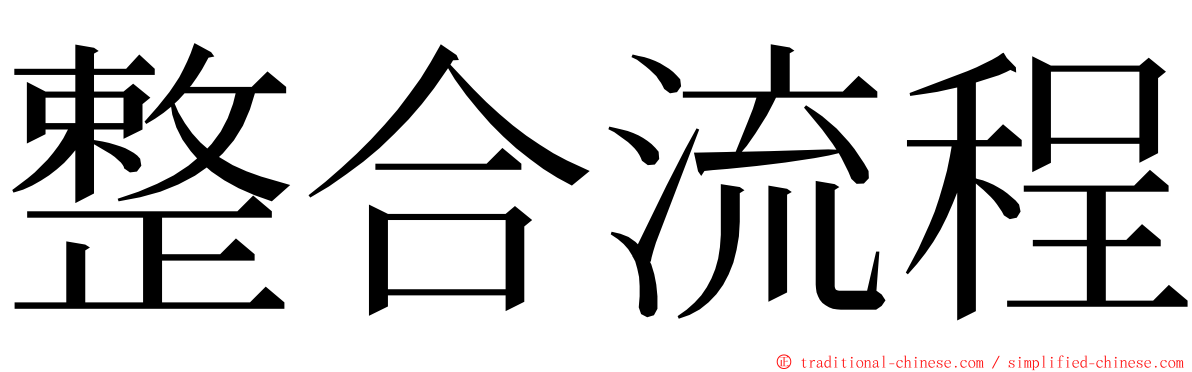 整合流程 ming font