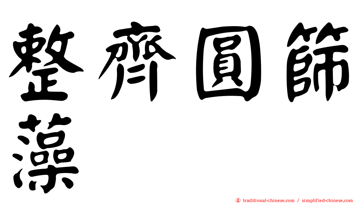 整齊圓篩藻
