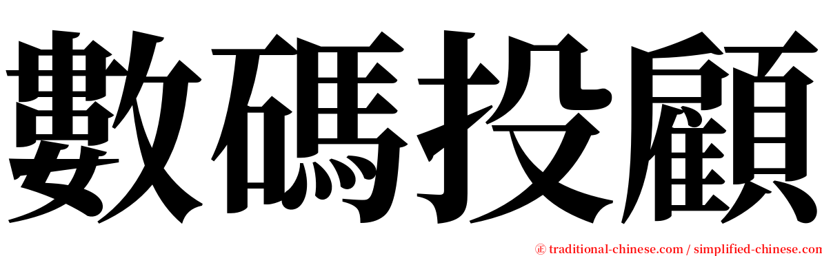 數碼投顧 serif font