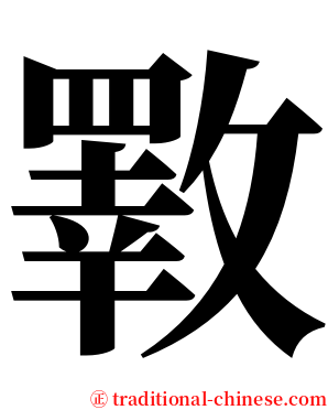 斁 serif font