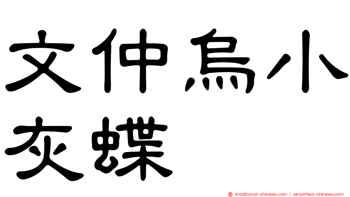 文仲烏小灰蝶