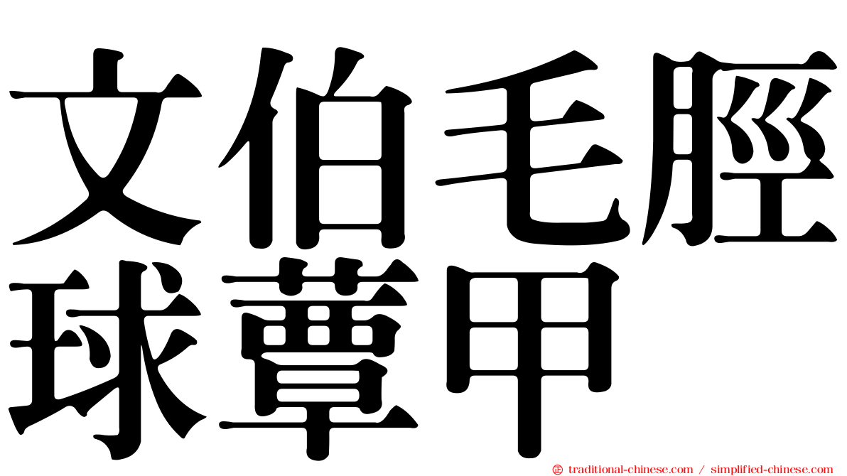 文伯毛脛球蕈甲