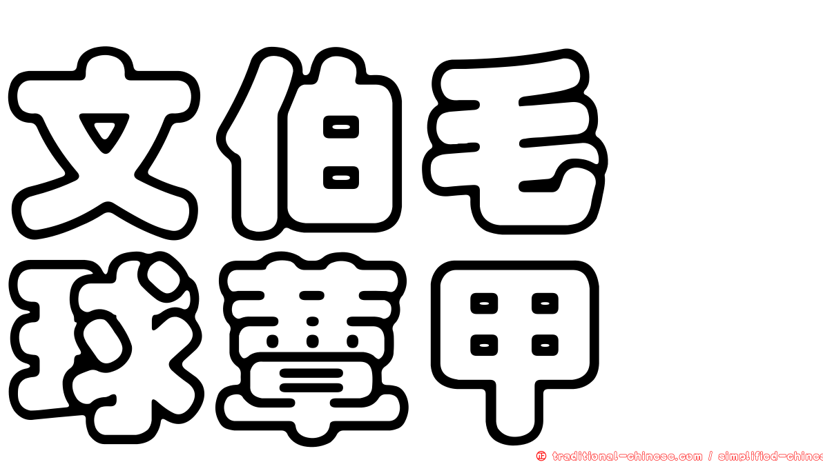 文伯毛脛球蕈甲