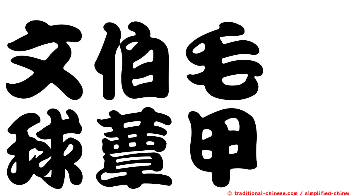 文伯毛脛球蕈甲