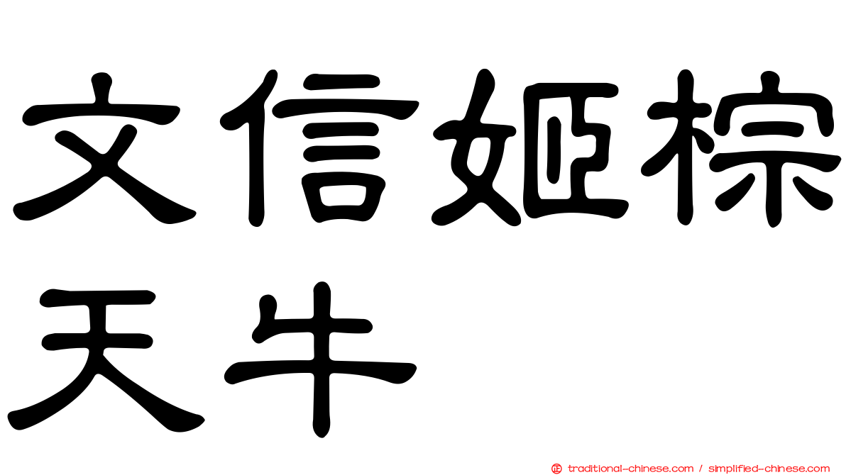 文信姬棕天牛
